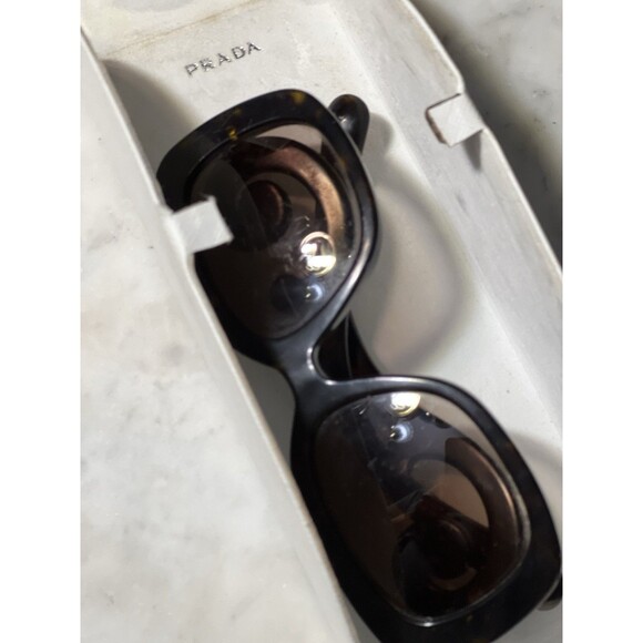 Prada Baroque PR27OS Sunglasses w/Case- Square Black Tortoise Shell Frames main image 13
